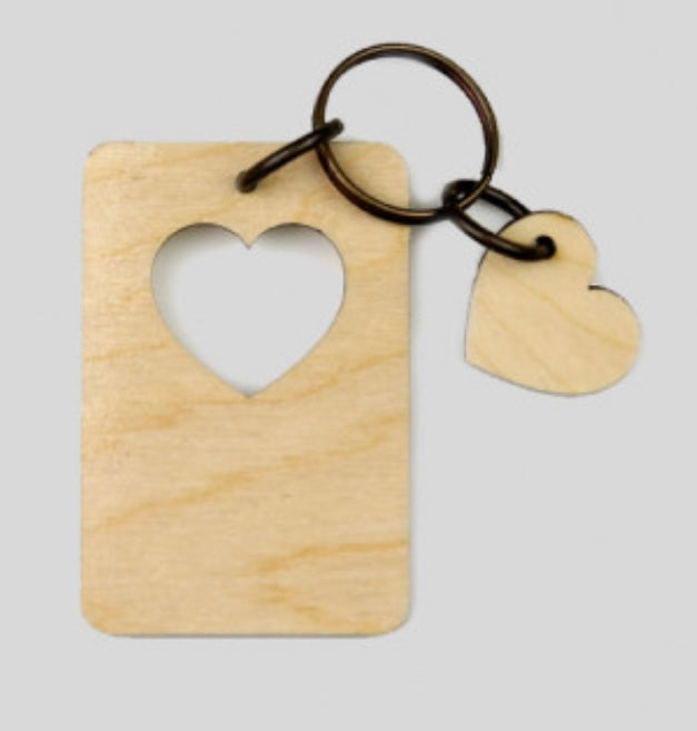 Portachiavi in legno con ciondolo