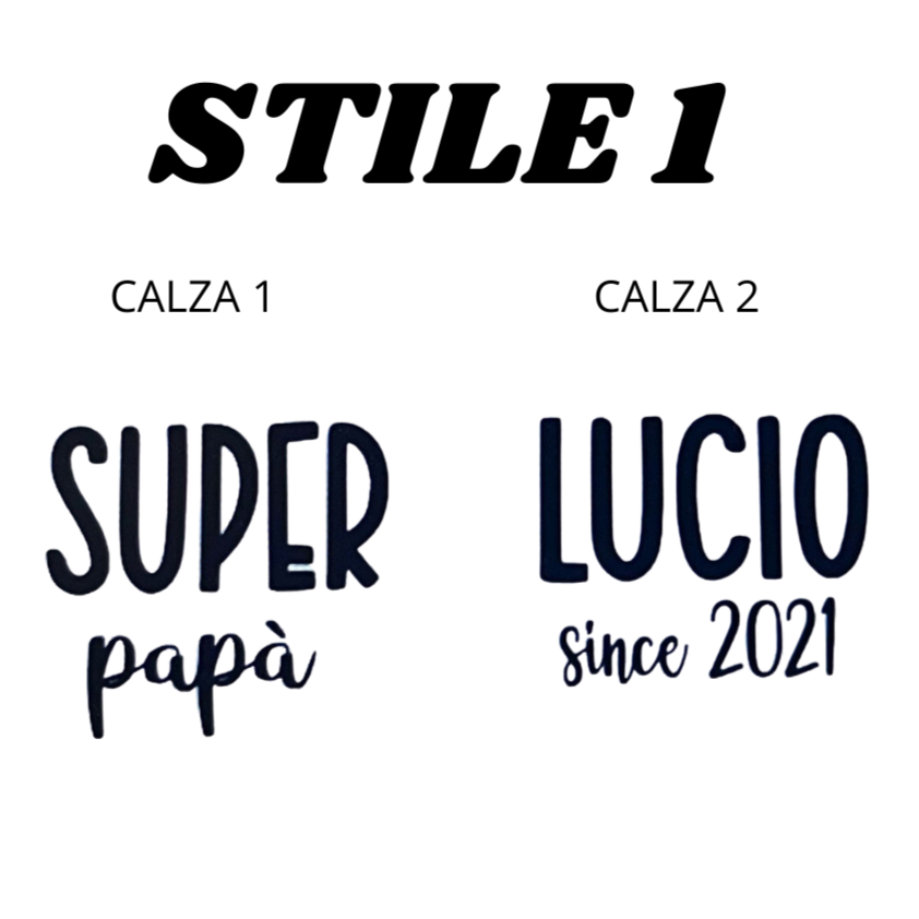 Calze nere uomo personalizzate