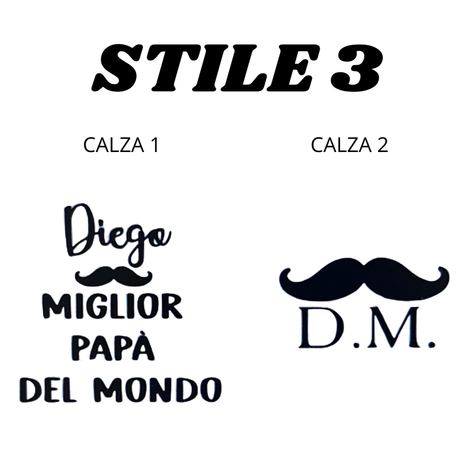 Calze nere uomo personalizzate