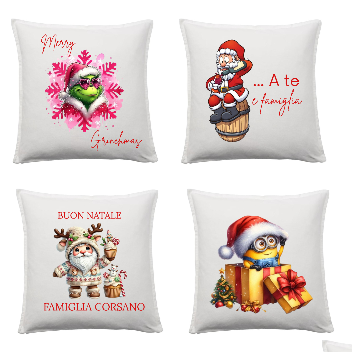 Cuscino natalizio personalizzato