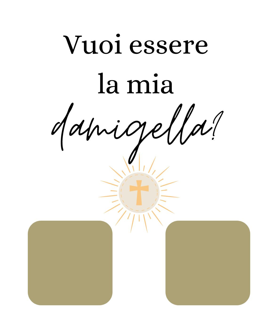 Biglietto testimone/madrina/padrino/damigella