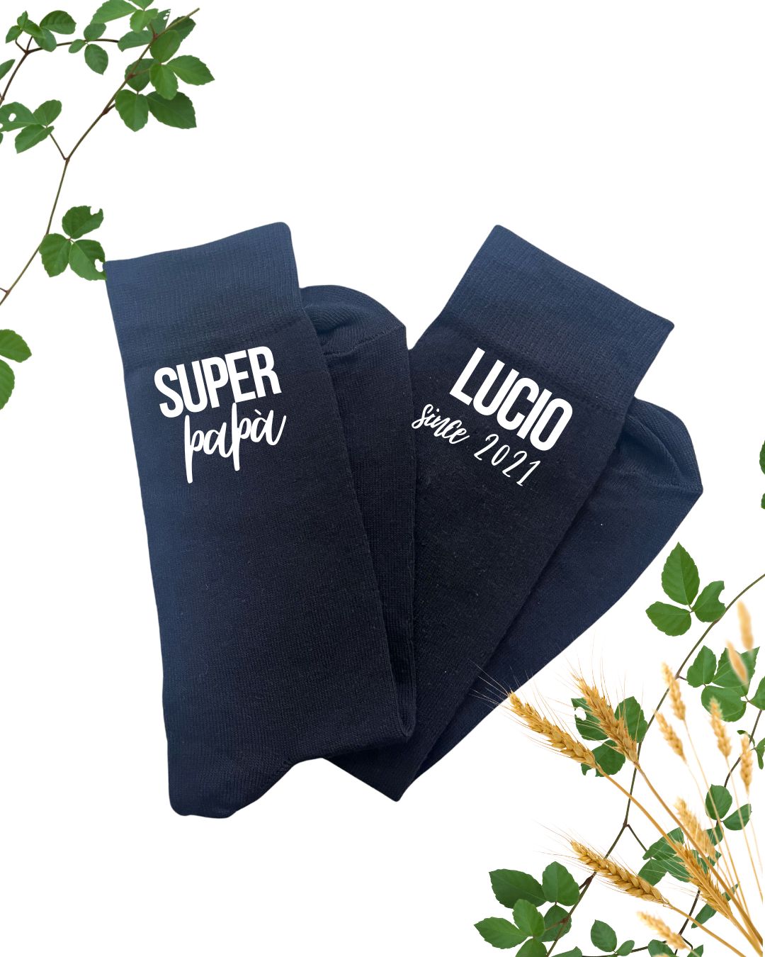 Calze nere uomo personalizzate