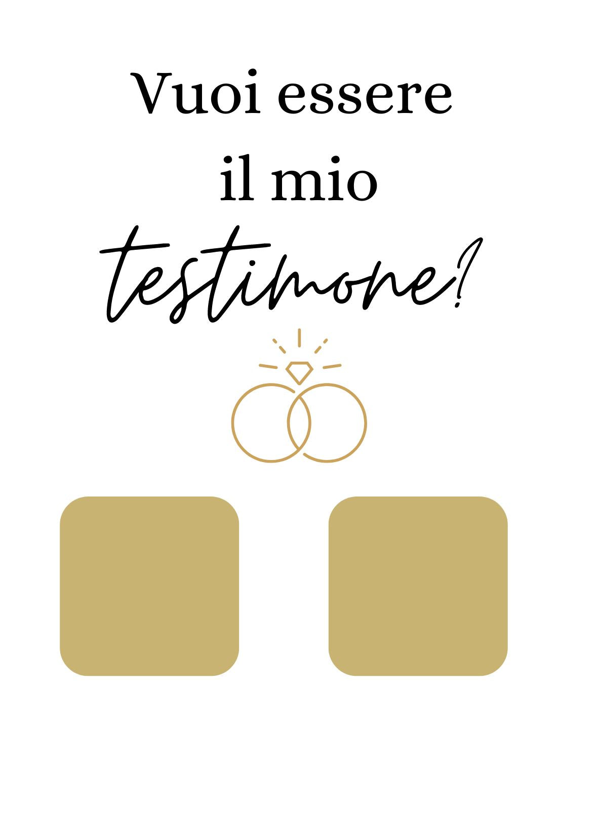 Biglietto testimone/madrina/padrino/damigella