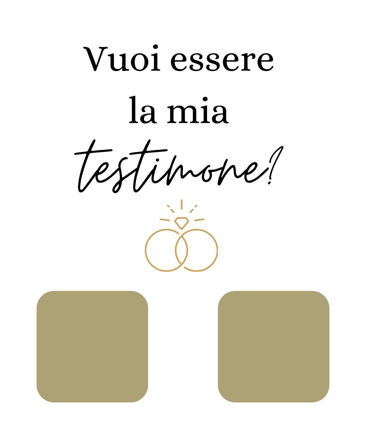 Biglietto testimone/madrina/padrino/damigella