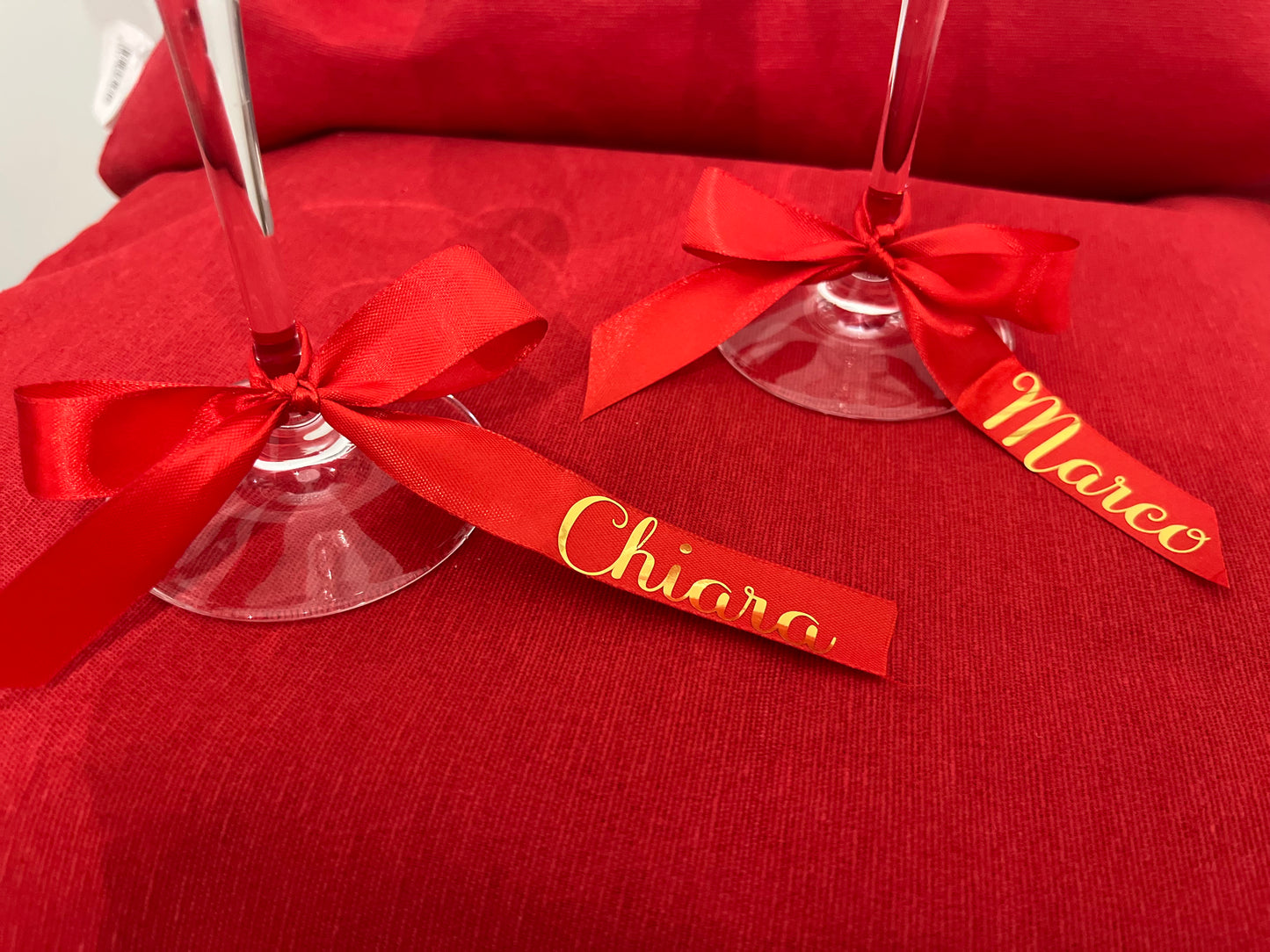 Segnaposto fiocco calici