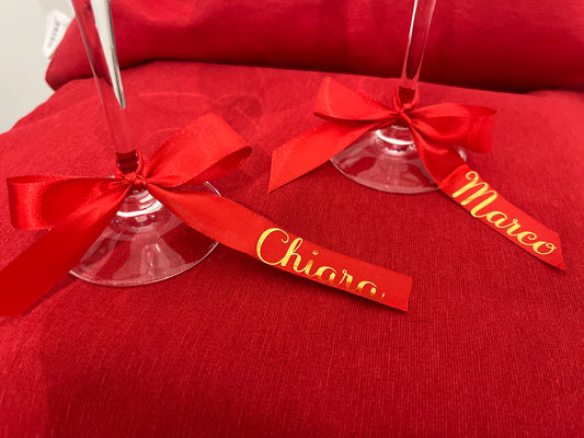 Segnaposto fiocco calici